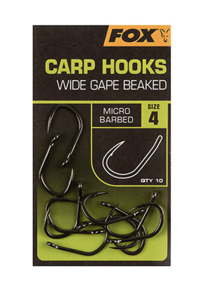 Fox Carp Hooks Wide Gape Beaked - Click Image to Close