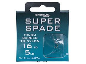 Drennan Super Spade Micro Barbed Hooks to Nylon - Click Image to Close