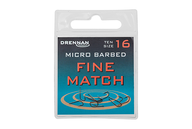 Drennan Fine Match Micro Barded Hooks - Click Image to Close