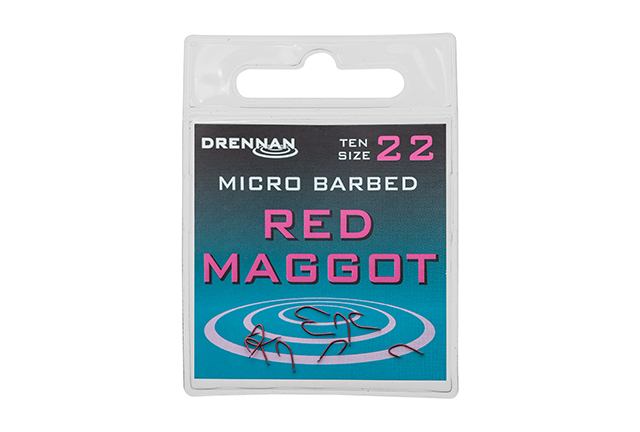 Drennan Red Maggot Micro Barbed Hooks - Click Image to Close
