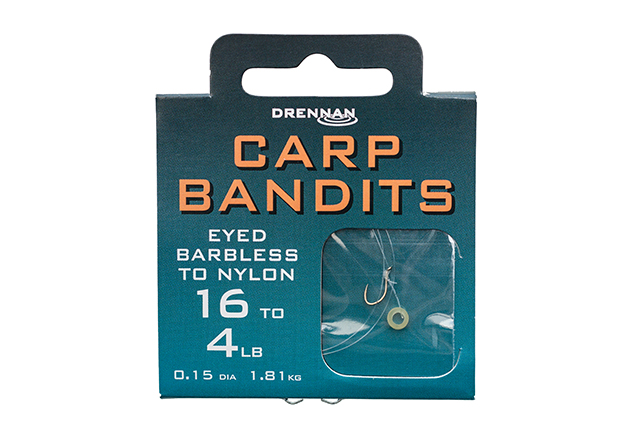 Drennan Carp Bandits Hooks to Nylon