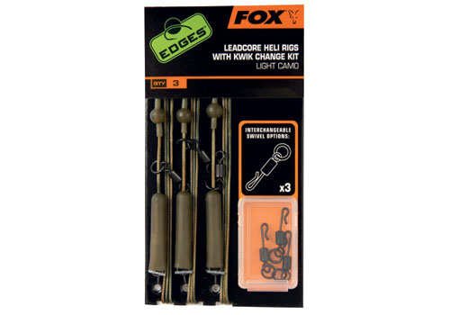 Fox EDGES Leadcore Heli Rigs with Kwik Change Kit - Click Image to Close