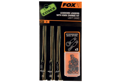 Fox EDGES Leadcore Leaders with Kwik Change Kit - Click Image to Close