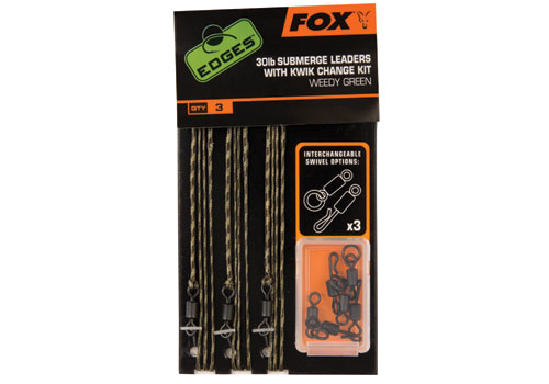 Fox EDGES Submerge Leaders with Kwik Change Kit - Click Image to Close
