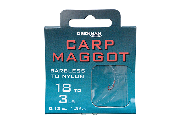 Drennan Carp Maggot Barbless Hooks to Nylon