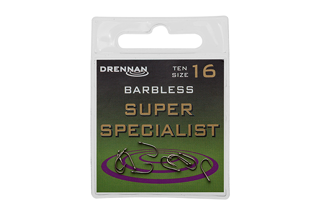 Drennan Super Specialist Eyed Barbless Hooks