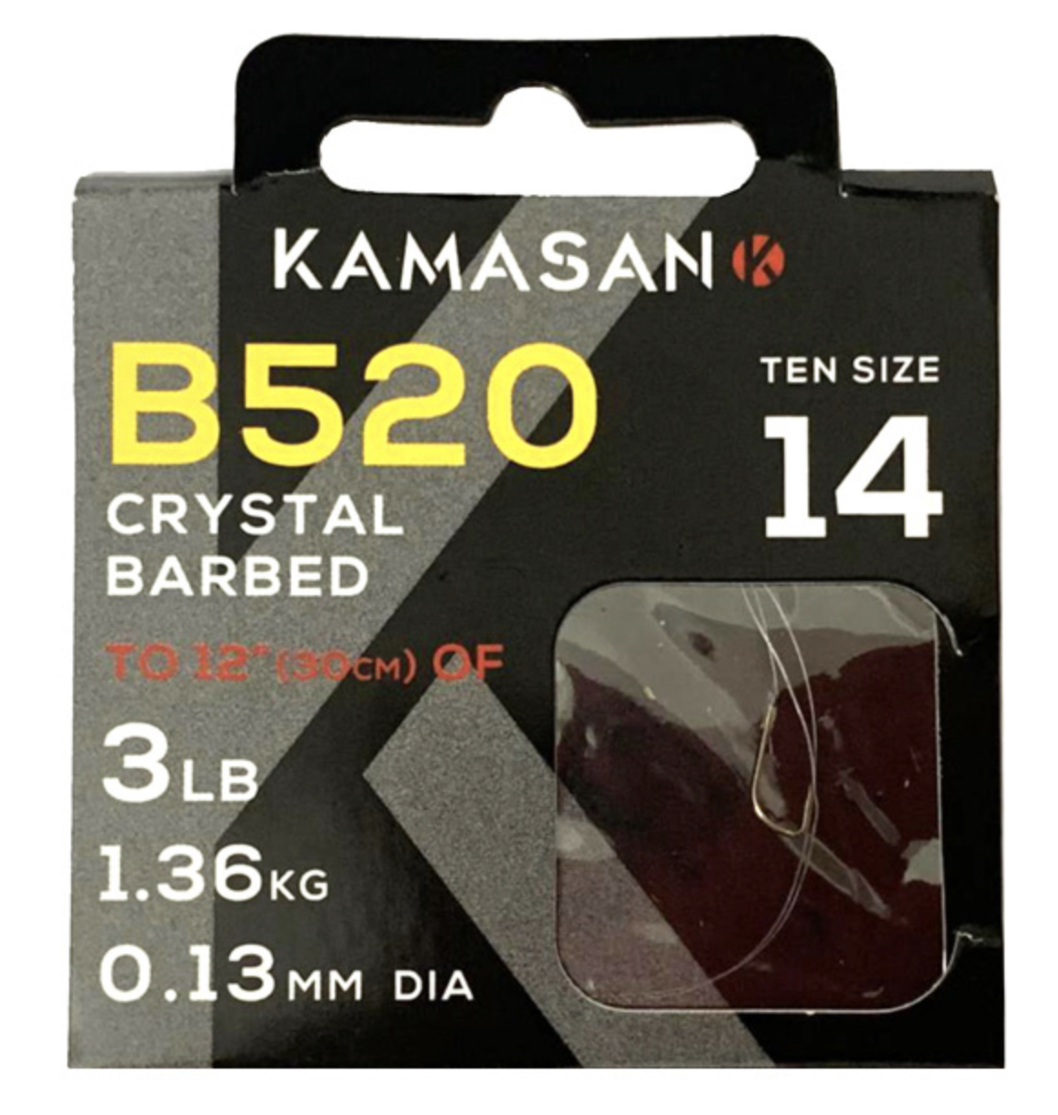 Kamasan B520 Whisker Barbed Hooks to Nylon