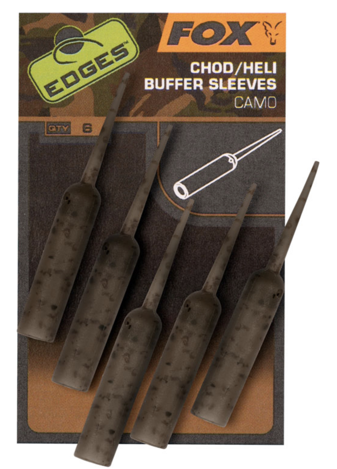 Fox EDGES Camo Naked Chod/Hell Buffer Sleeves - Click Image to Close