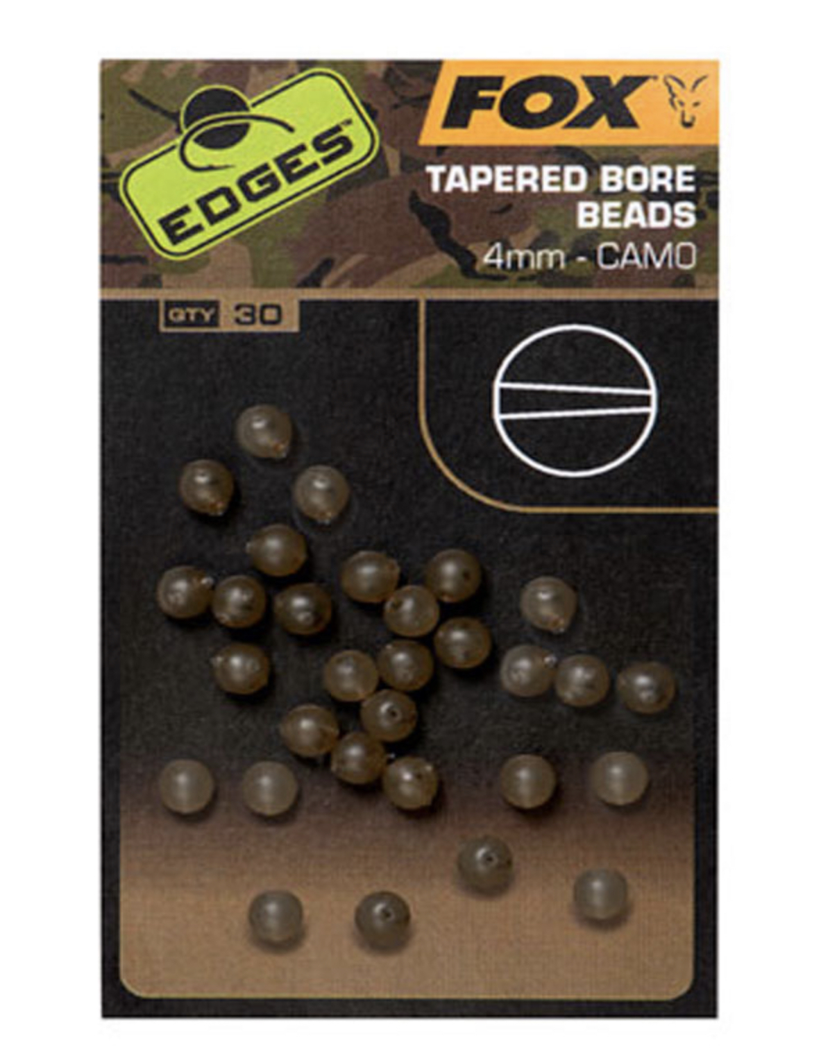 Fox EDGES Camo Tapered Bore Bead 4mm