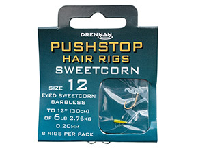 Drennan Pushstop Hair Rigs Sweetcorn
