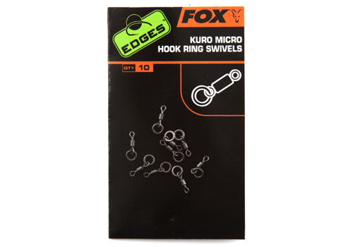 Fox EDGES Micro Kuro Hook Ring Swivels - Click Image to Close