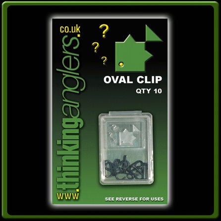 Thinking Anglers Small Oval Clip - Click Image to Close